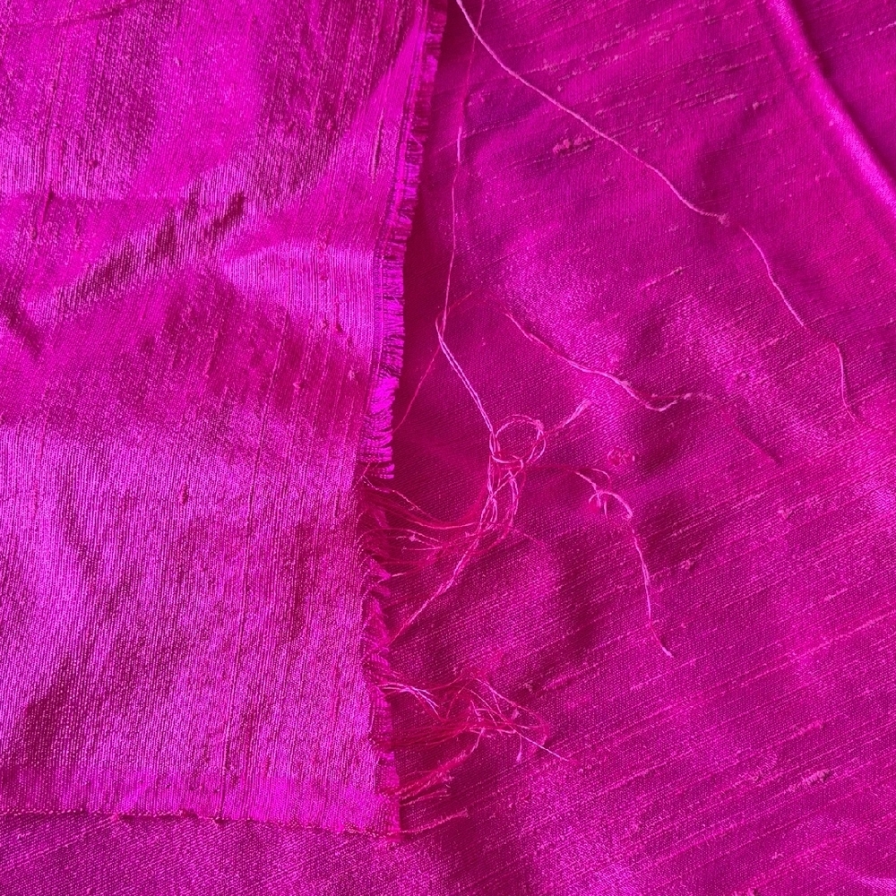 Dupioni Silk Fabric - Green, Pink, Orange/Pink Iridescent - Picture 9 of 16